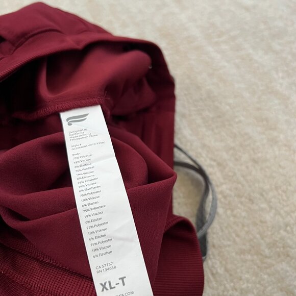 Fabletics All-Shift Scrub Joggers Pants in Wine XL Tall - Picture 8 of 9